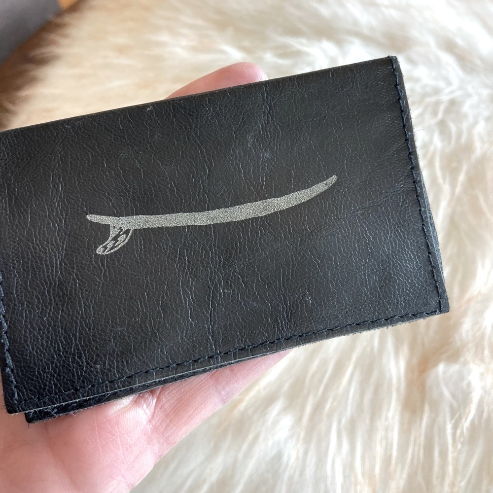Aloha Soft Black Leather Card Holder